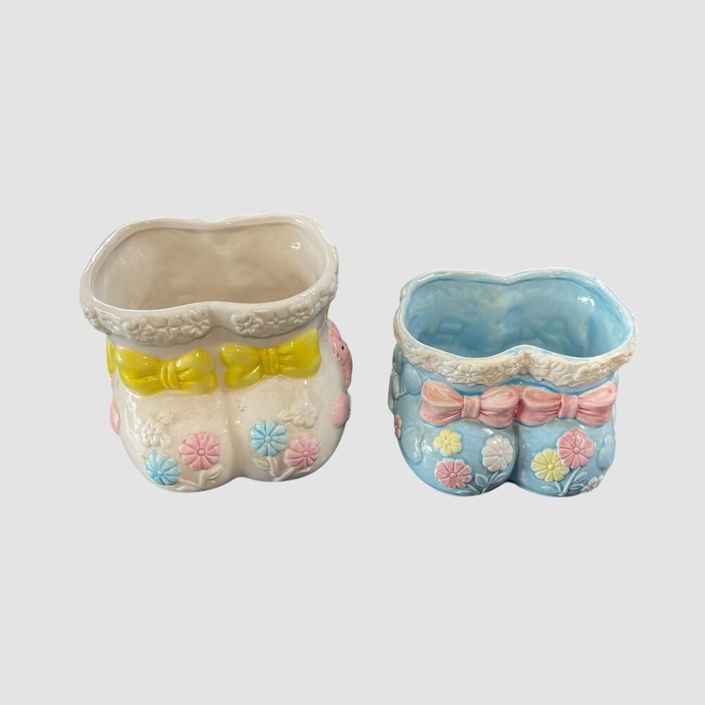 Rare Vintage Vase / flower pot Shoes Booties